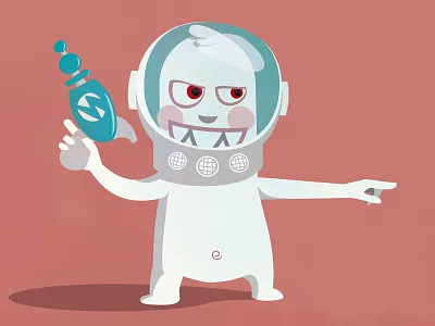 Invasion alien gummy gun vector