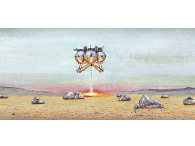 Morpheus Lander copic illustration lander marker morpheus nasa