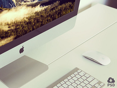 Free iMac mockups apple devices download freebie imac mock up mockup psd