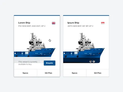 Vessels blue boat clean flag helvetica minimal ship ui vessel white