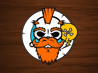 Scullsticker badass scull sticker stickermule