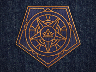 Patch Design all seeing eye conspiracy patch pentagon political propaganda sacred geometry shapes symmetry triangle