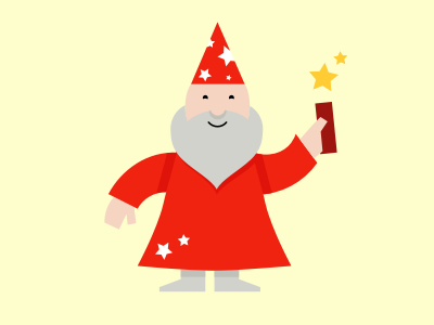 Wizard app illustration magic star vector wizard