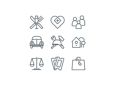 Category Icons app icons icons illustration illustrator line icons