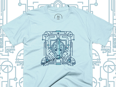 Cyberman Shirt apparel cyberman doctor linework minimalism shirt vector who