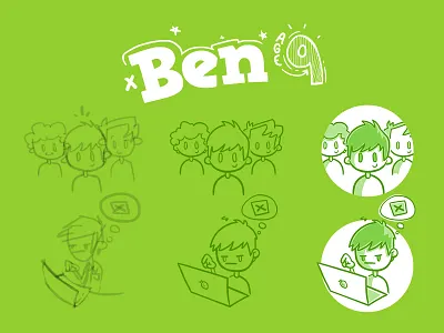 BBC Children's Personas- Ben bbc childrens drawing illustration personas process sketch sketches wip