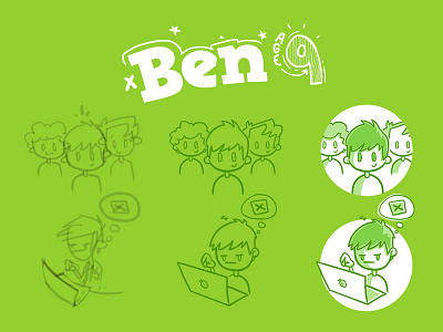 BBC Children's Personas- Ben bbc childrens drawing illustration personas process sketch sketches wip