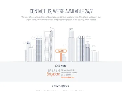 Contacts buildings contacts finance illustration landing site skyscraper street web