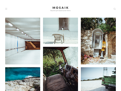 Mosaik tumblr theme blog design grid minimal theme tumblr web web design webdesign website