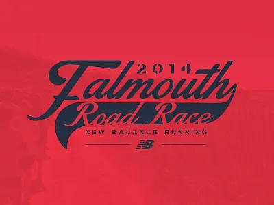 Falmouth Road Race baseball falmouth lettering logo mark new balance race running