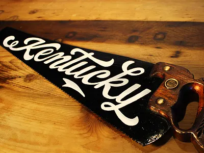 Kentucky Lettering Hand Painted Saw handpainted handsaw kentucky lettering louisville oneshot saw