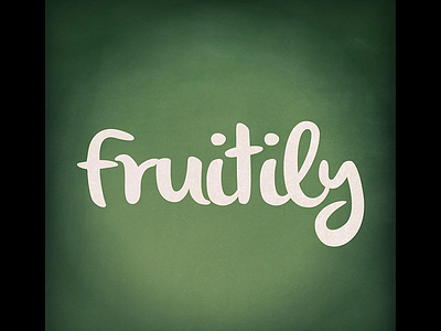 Fruitily Logo fruit logo typography