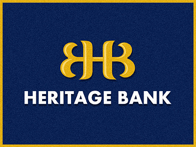Heritage Bank b bank h logo monogram