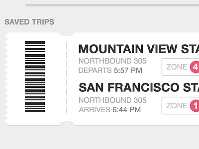 Ticket @3x caltrain ios ticket train