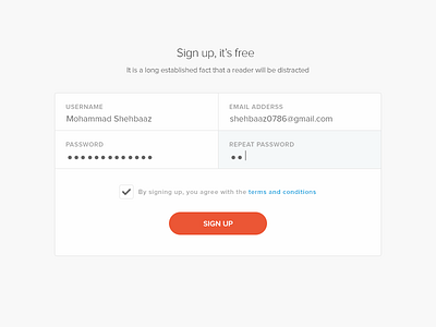 Registration Form color form freebies psd signup ui web