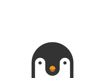 Penguin animals black and white fun geometric penguin