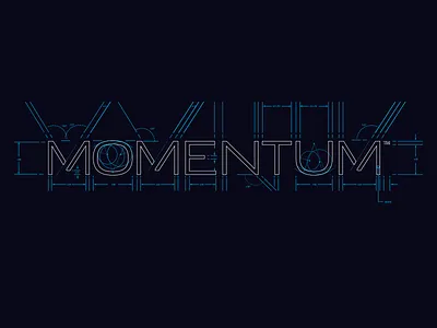 Momentum automotive blueprint logo