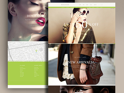 Roxybell salon Website fashion flat girl haircut icon look book ui design ux design