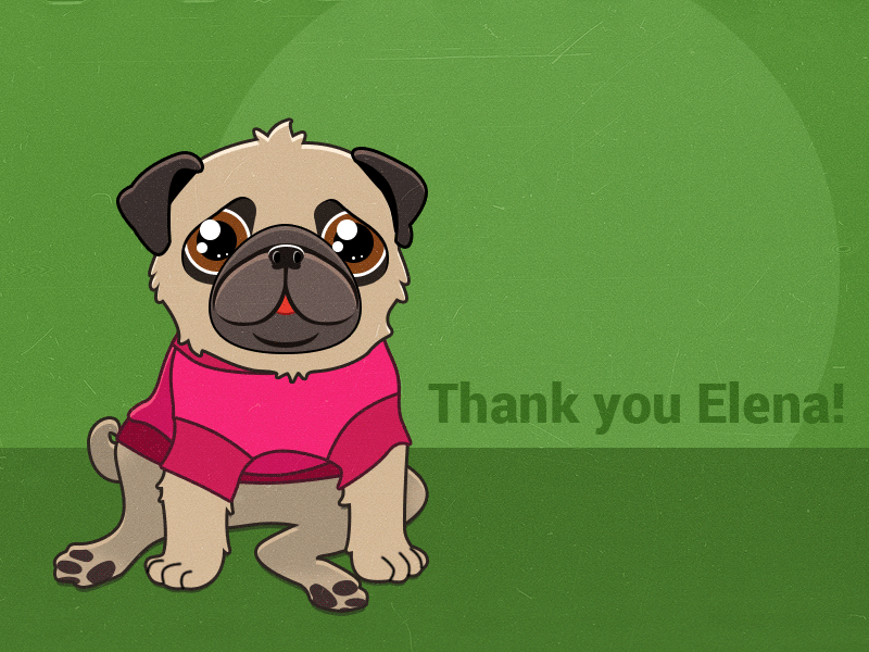 Pug Dog after effects animation debut dog pug dog shape thanks