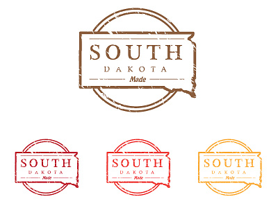 South Dakoto Made badge brand logo rubber stamp stamp