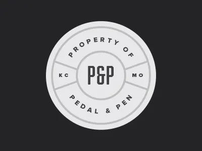 Pedal & Pen 1 badge branding kansas city logo mark missouri pedal pen seal