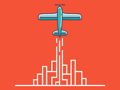 Plane air airplane buildings flight fly flying plane transportation icon