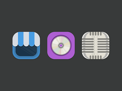 Icons disc flat icon icons ios iphone jailbreak microphone shop theme winterboard