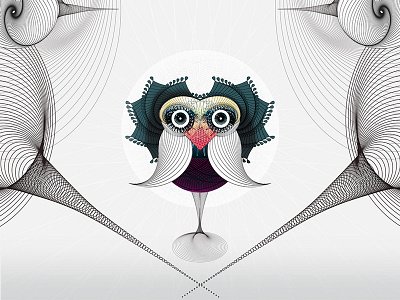 spirographic bird bird illustration spirograph