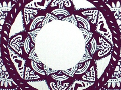 work in progress #1 flower mandala pattern