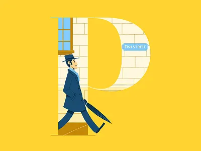 P - ATC Artist Series 1 atc avondale type co chicago font foundry illustration p type typography