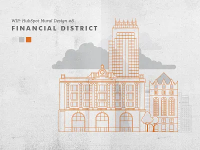 Mural #8 WIP boston hubspot illustration inbound mural snacks