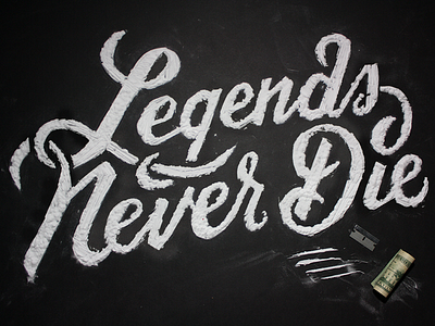 Legends cocaine lettering type