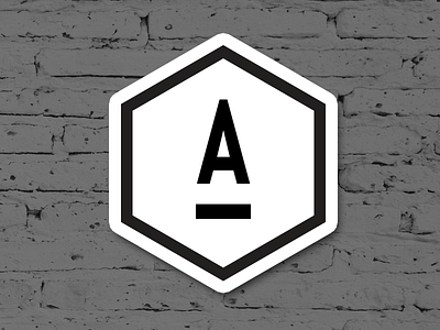 A Logo a hipster logo sticker