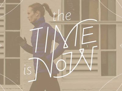 Lululemon #givepresence campaign custom lettering geometric lettering logo masthead type