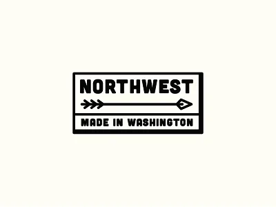 Northwest Patch arrow badge bellingham illustration line art northwest patch pnw simple vintage washington