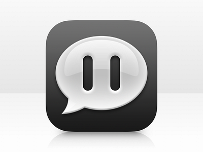 Walkie for iOS fingercoding grey iphone icon photoshop work