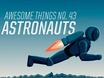 Astronaut astronaut awesome illustration jetpack portfolio space things vector website