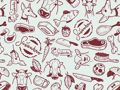 Susienkovo Pattern bio dog food meat pattern susienkovo treads xmass