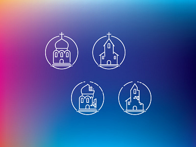 Churches icons building church icon religion ruin temple