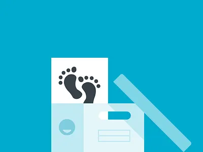 Footprints archive baby box childhood footprints illustration