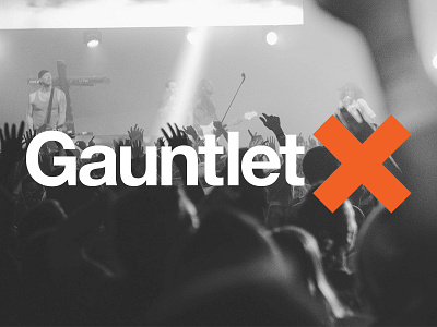 Gauntlet X black and white branding energy fun gauntlet helvetica logo series summer camp type x youth group