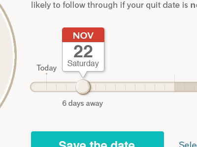 Date Selection Slider calendar custom date picker slider