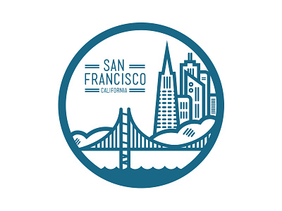 San Francisco City Badge badge city clean design illustration minimal modern rounded san francisco