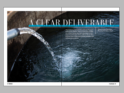 Horizons 9.4 Spread - Water clean water magazine layout team horizons