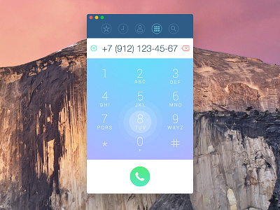 Dialer App UI concept app application call dialer icon mac osx phone sketchapp wip