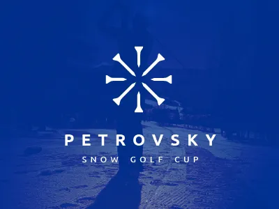 Petrovsky Snow Golf brand branding golf identity logo players snowflake tee typography winter