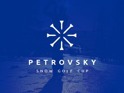Petrovsky Snow Golf brand branding golf identity logo players snowflake tee typography winter