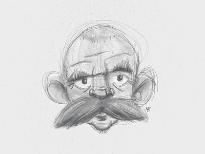 Sketch | "Old Man This is Your Life" caricature design doodle face fun illustration illustrator mustache old man series sketch style