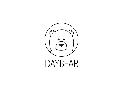 Logo Black And White bear black brand branding bw digital illustration logo simple white