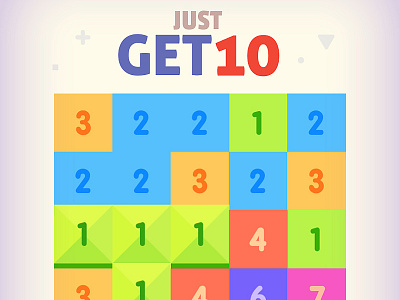 Just Get 10 beautiful color colorful game number puzzle simple veewo white